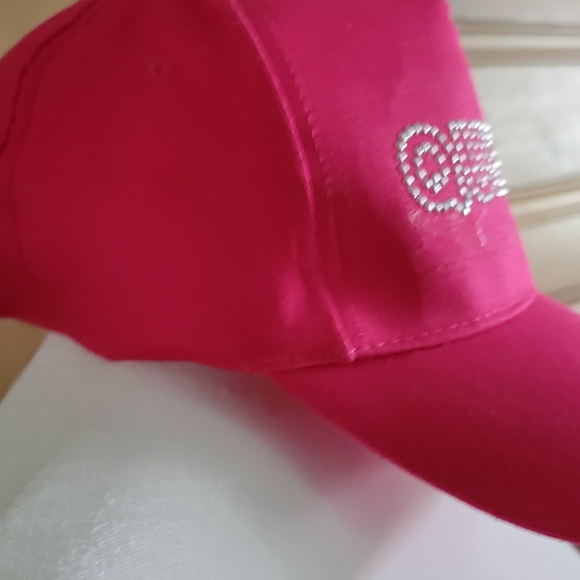 Pink Rhinestone Baseball Cap - Picture 2 of 4